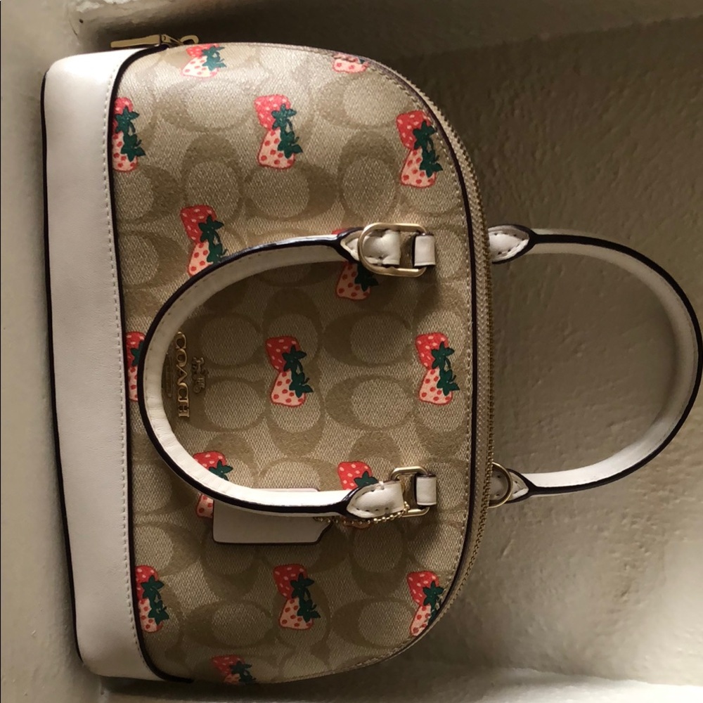 Coach Tan and White Women's Bag